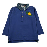 Monnalisa Polo Manica Lunga tinta unita Blu per Neonato 682600A3 BLU MONNALISA 