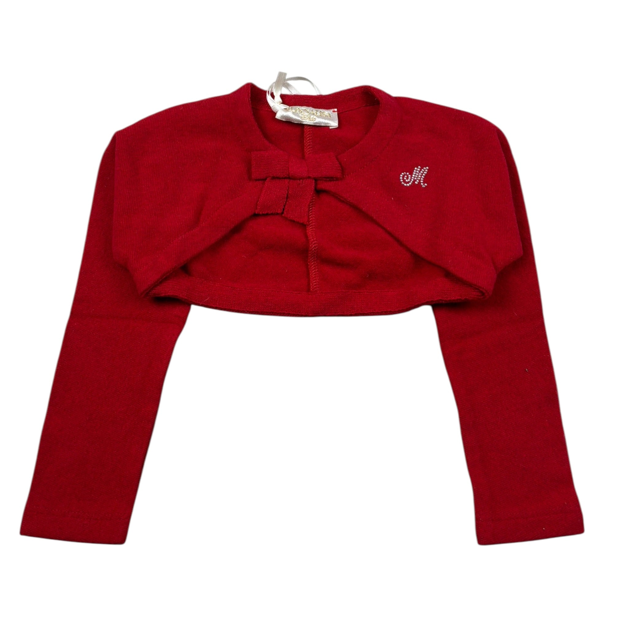 Monnalisa Coprispalle tinta unita Rosso per Neonata 734800A ROSSO MONNALISA 