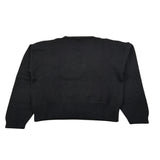 Monnalisa Maglia Girocollo Tinta Unit con Perle Nero per Bambina 796606AJ NERO MONNALISA 