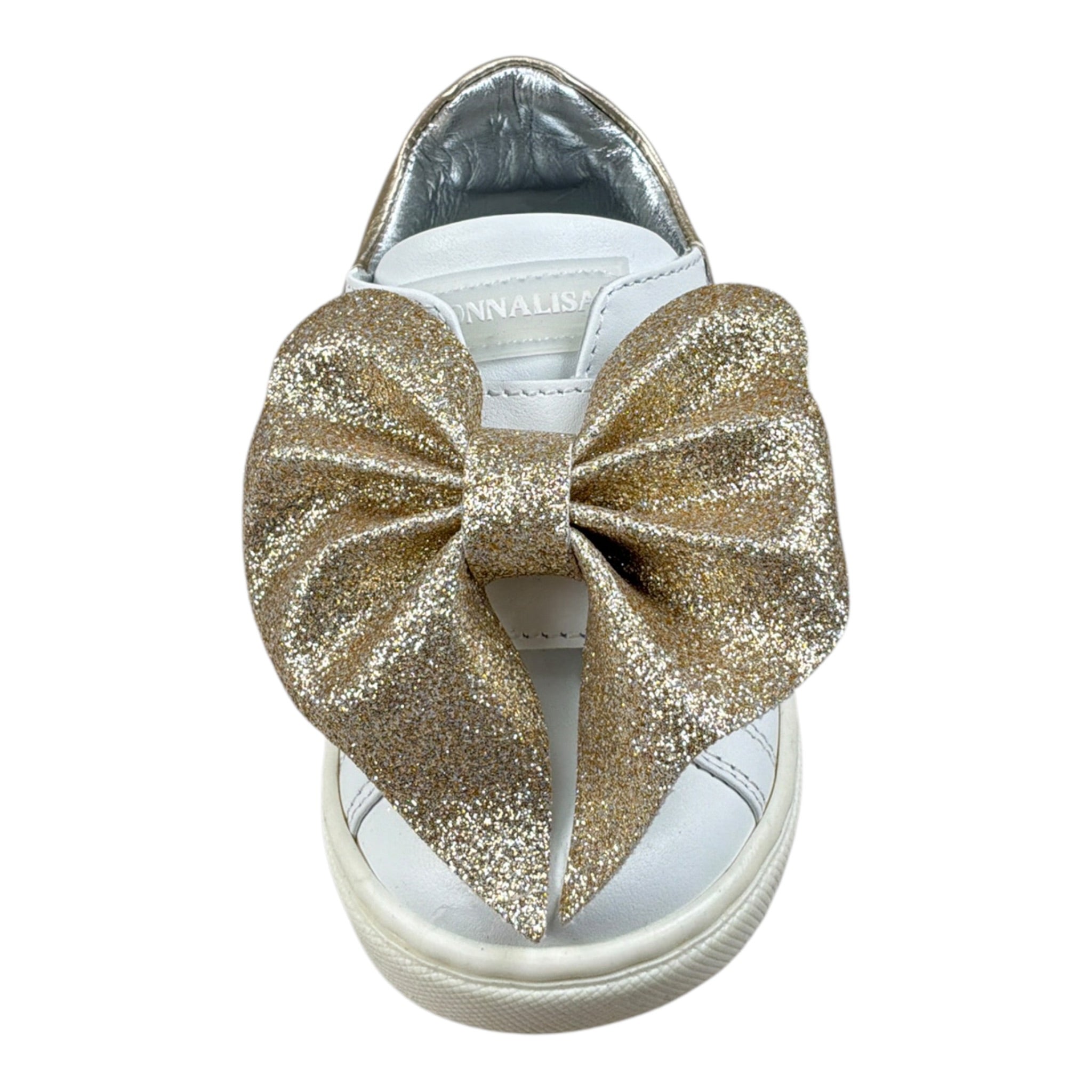 Monnalisa Sneakers tinta unita con Fiocco Panna per Neonata 83D002 PANNA MONNALISA 