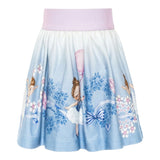 Monnalisa Gonna tinta unita con Stampe Ed Elastico In Vita Azzurro per Bambina GNMMNL AZZURRO MONNALISA 