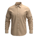 Mood_One Camicia Manica Lunga Tinta Beige per Bambino B-CAMICIA BEIGE MOOD_ONE 