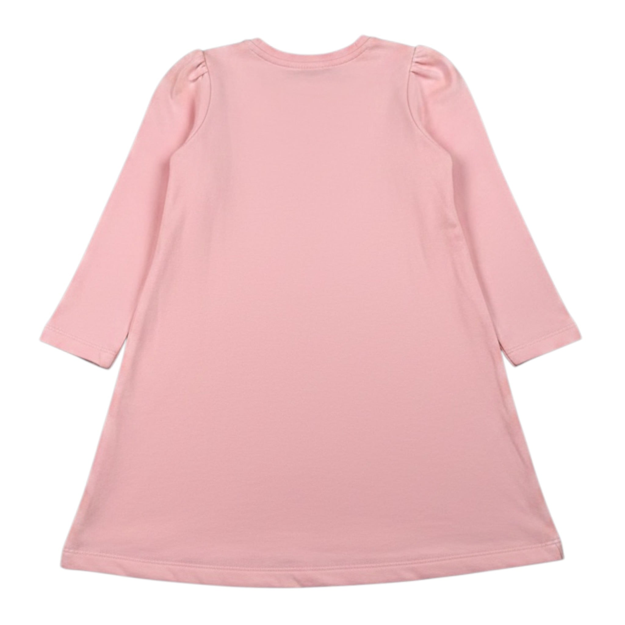Moschino Abito Manica Lunga tinta unita con Logo Rosa per Bambina 003904 ROSA MOSCHINO 