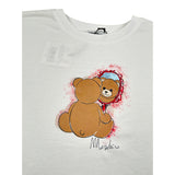 Moschino T-Shirt Girocollo tinta unita con Stampa Bianco per Bambina H0M060 BIANCO MOSCHINO 