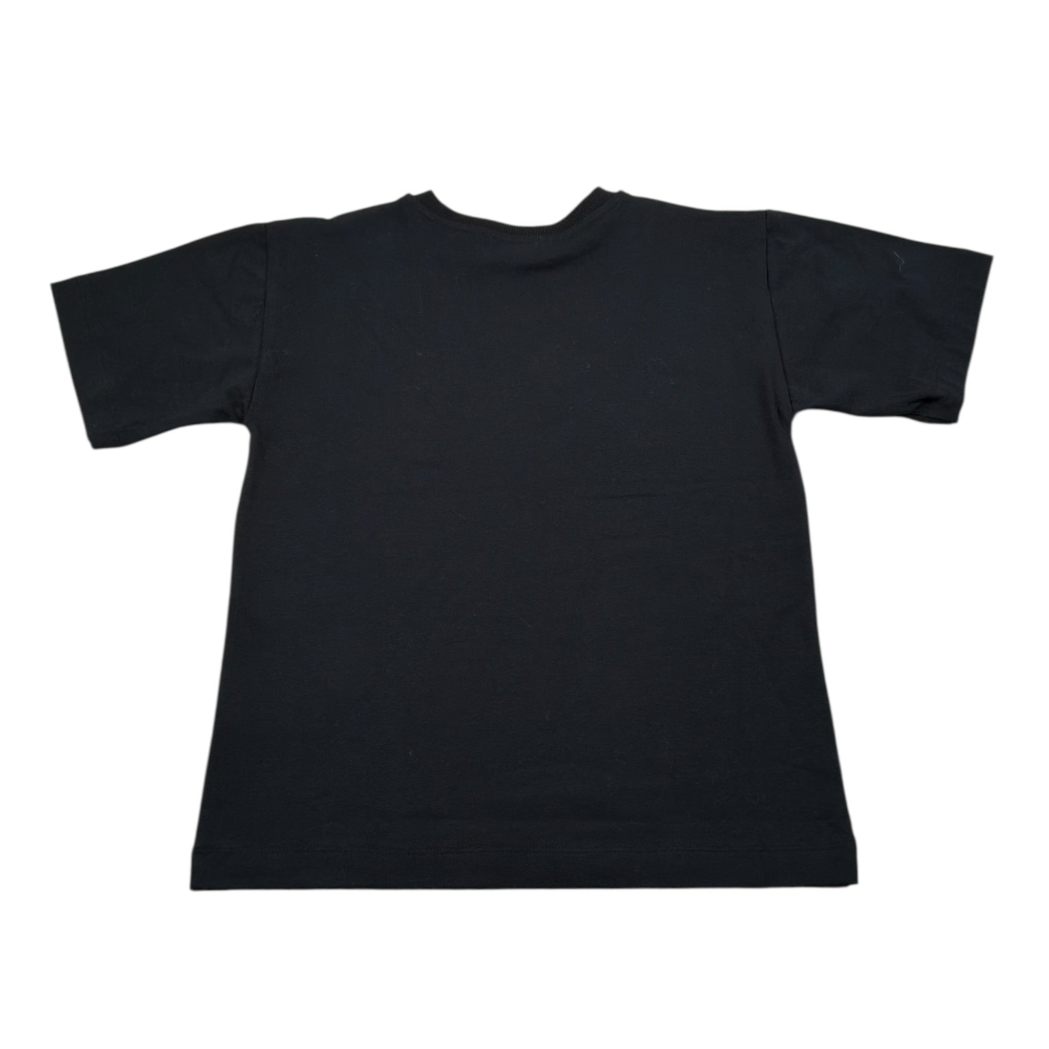 Moschino T-Shirt Girocollo tinta unita con Stampa Nero per Bambina H1M060 NERO MOSCHINO 
