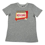 Moschino T-Shirt tinta unita con Stampa Grigio per Bambino H5M058 GRIGIO MOSCHINO 