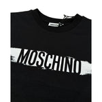 Moschino T-Shirt Girocollo tinta unita con Logo Nero per Bambino H8M058 NERO MOSCHINO 