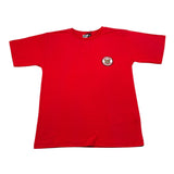 Moschino T-Shirt Girocollo tinta unita con Logo Rosso per Bambino H9M05G ROSSO MOSCHINO 