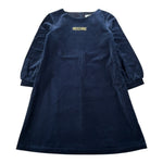 Moschino Abito In Velluto tinta unita con Logo Blu per Bambina HAV0FA BLU MOSCHINO 