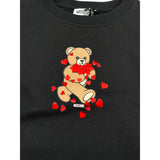 Moschino Felpa Chiusa Girocollo tinta unita Nero per Bambina HBF06G NERO MOSCHINO 