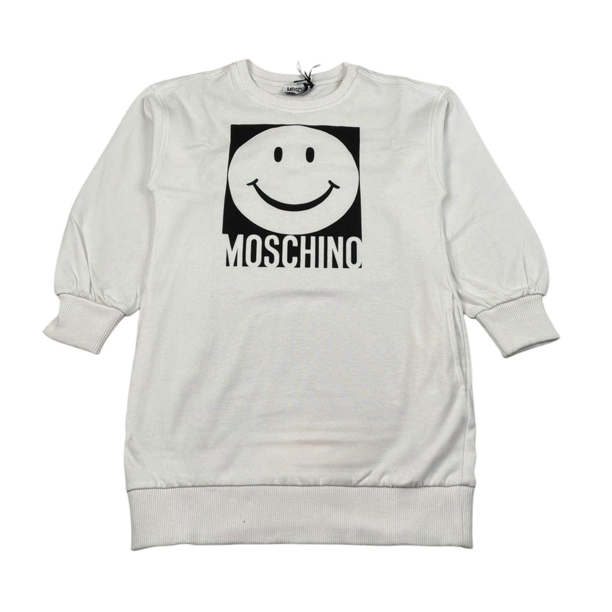 Moschino Abiti Felpa tinta unita con Logo Panna per Bambina HBV0DP PANNA MOSCHINO 