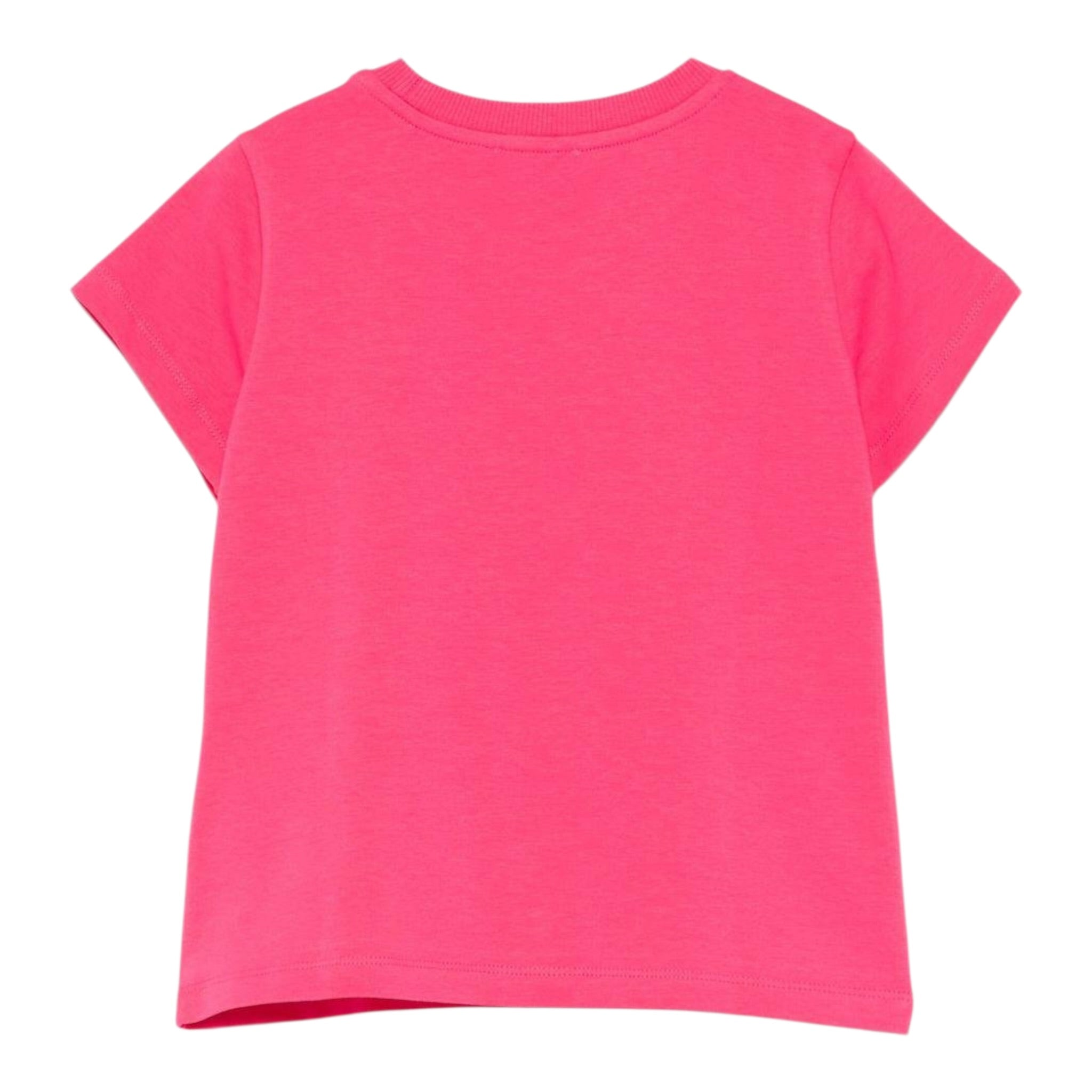 Moschino T-Shirt Girocollo tinta unita Fuxia per Bambina HCM06K FUXIA MOSCHINO 