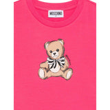 Moschino T-Shirt Girocollo tinta unita Fuxia per Bambina HCM06K FUXIA MOSCHINO 