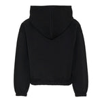 Moschino Felpa Chiusa con Cappuccio tinta unita con Stampa Nero per Bambina HDF06J NERO MOSCHINO 