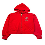 Moschino Felpa con Zip E Cappuccio tinta unita Rosso per Bambina HDF06T ROSSO MOSCHINO 