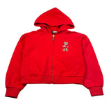 Moschino Felpa con Zip E Cappuccio tinta unita Rosso per Bambina HDF06T ROSSO MOSCHINO 