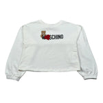 Moschino Felpa Chiusa Girocollo tinta unita Panna per Bambina HDF06U PANNA MOSCHINO 