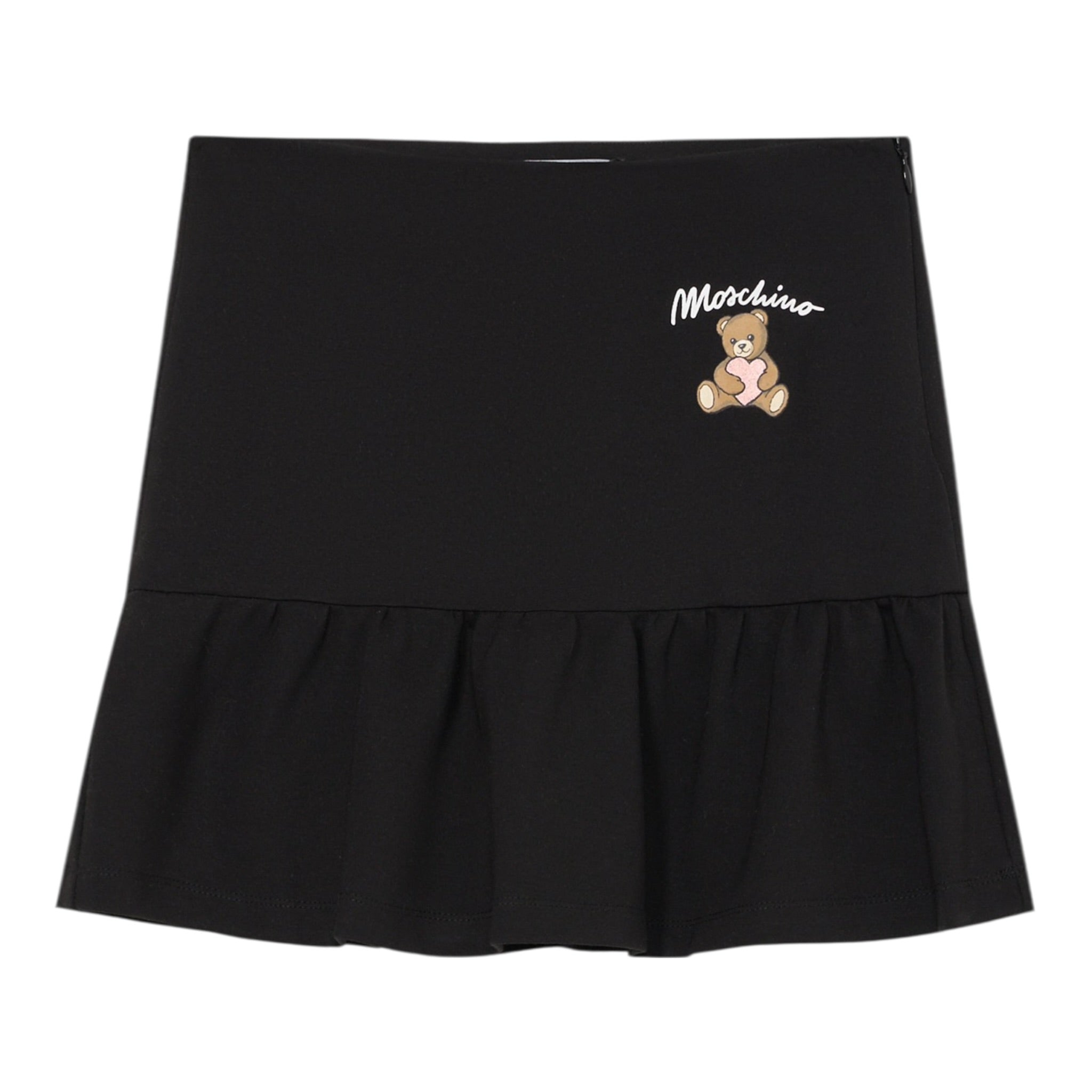 Moschino Gonna tinta unita con Logo Nero per Bambina HDJ03WX NERO MOSCHINO 