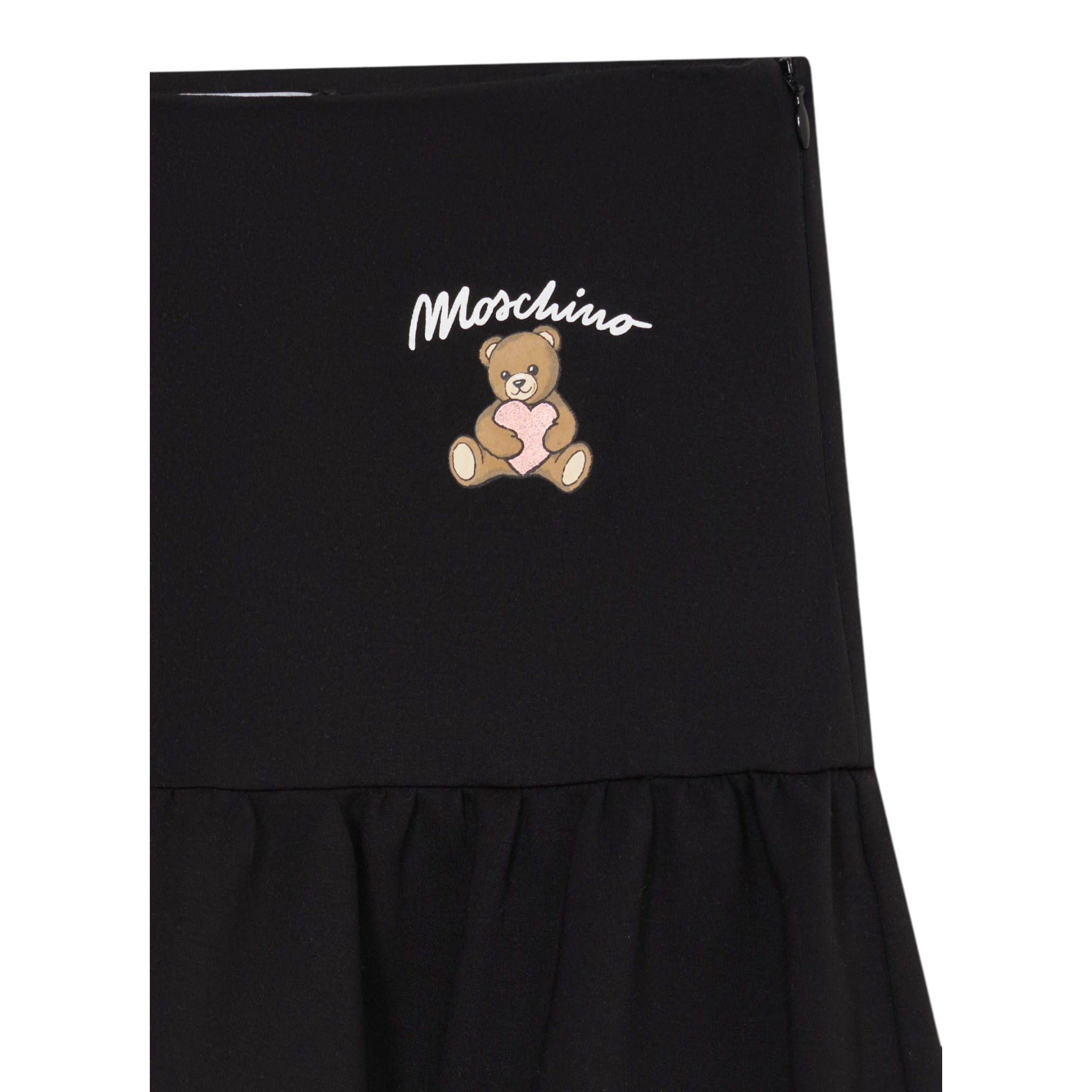 Moschino Gonna tinta unita con Logo Nero per Bambina HDJ03WX NERO MOSCHINO 
