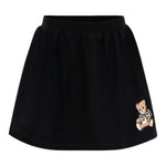 Moschino Gonna tinta unita con Stampa Orso Nero per Bambina HDJ03X NERO MOSCHINO 