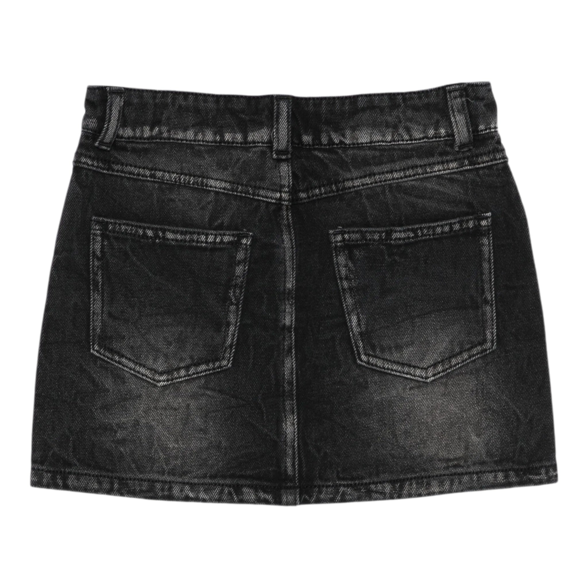 Moschino Gonna In Denim tinta unita Nero per Bambina HDJ03Z NERO MOSCHINO 