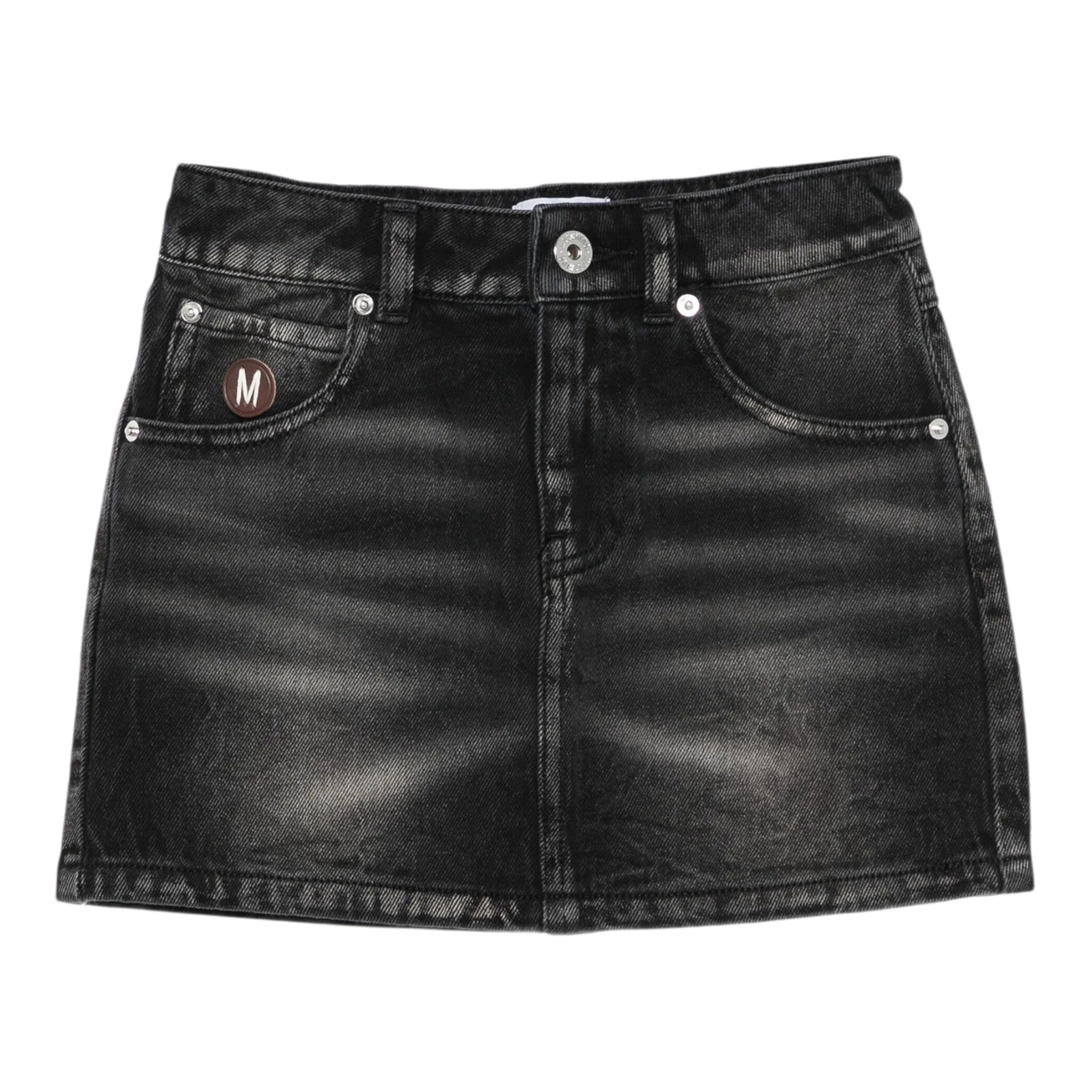 Moschino Gonna In Denim tinta unita Nero per Bambina HDJ03Z NERO MOSCHINO 