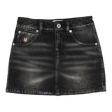 Moschino Gonna In Denim tinta unita Nero per Bambina HDJ03ZX NERO MOSCHINO 
