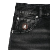 Moschino Gonna In Denim tinta unita Nero per Bambina HDJ03ZX NERO MOSCHINO 