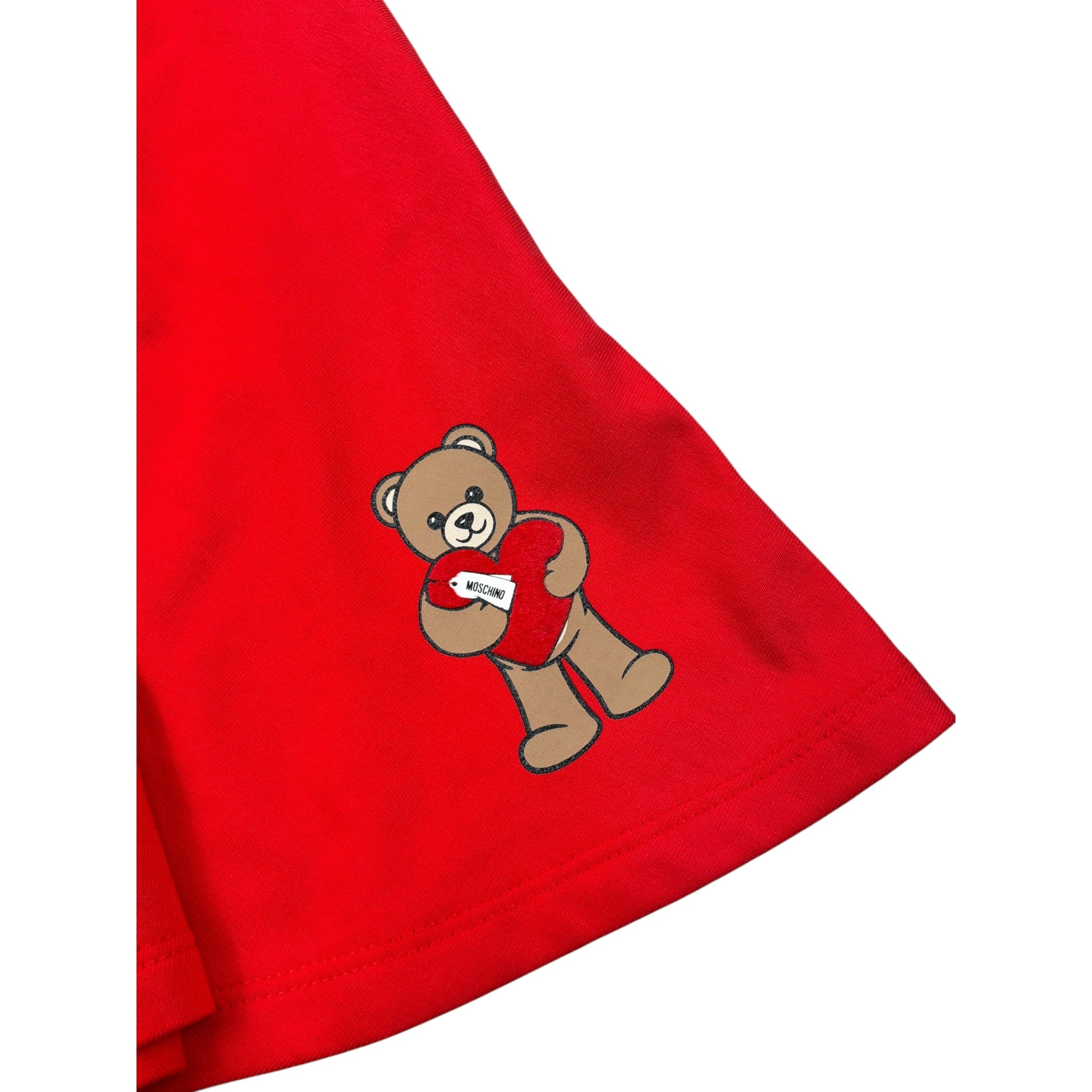 Moschino Gonna tinta unita con Logo Rosso per Bambina HDJ04A ROSSO MOSCHINO 