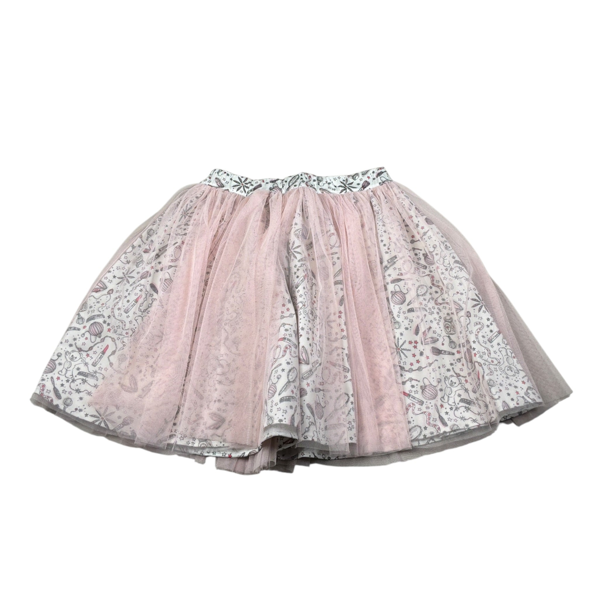 Moschino Gonna tinta unita con Stampe E Tulle Bianco per Bambina HDJ04C BIANCO MOSCHINO 