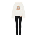 Moschino Completo 2 Pezzi Felpa-Leggins Bicolore Panna/Nero per Bambina HDK036 PANNA/NERO MOSCHINO 
