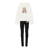 Moschino Completo 2 Pezzi Felpa-Leggins Bicolore Panna/Nero per Bambina HDK036 PANNA/NERO MOSCHINO 