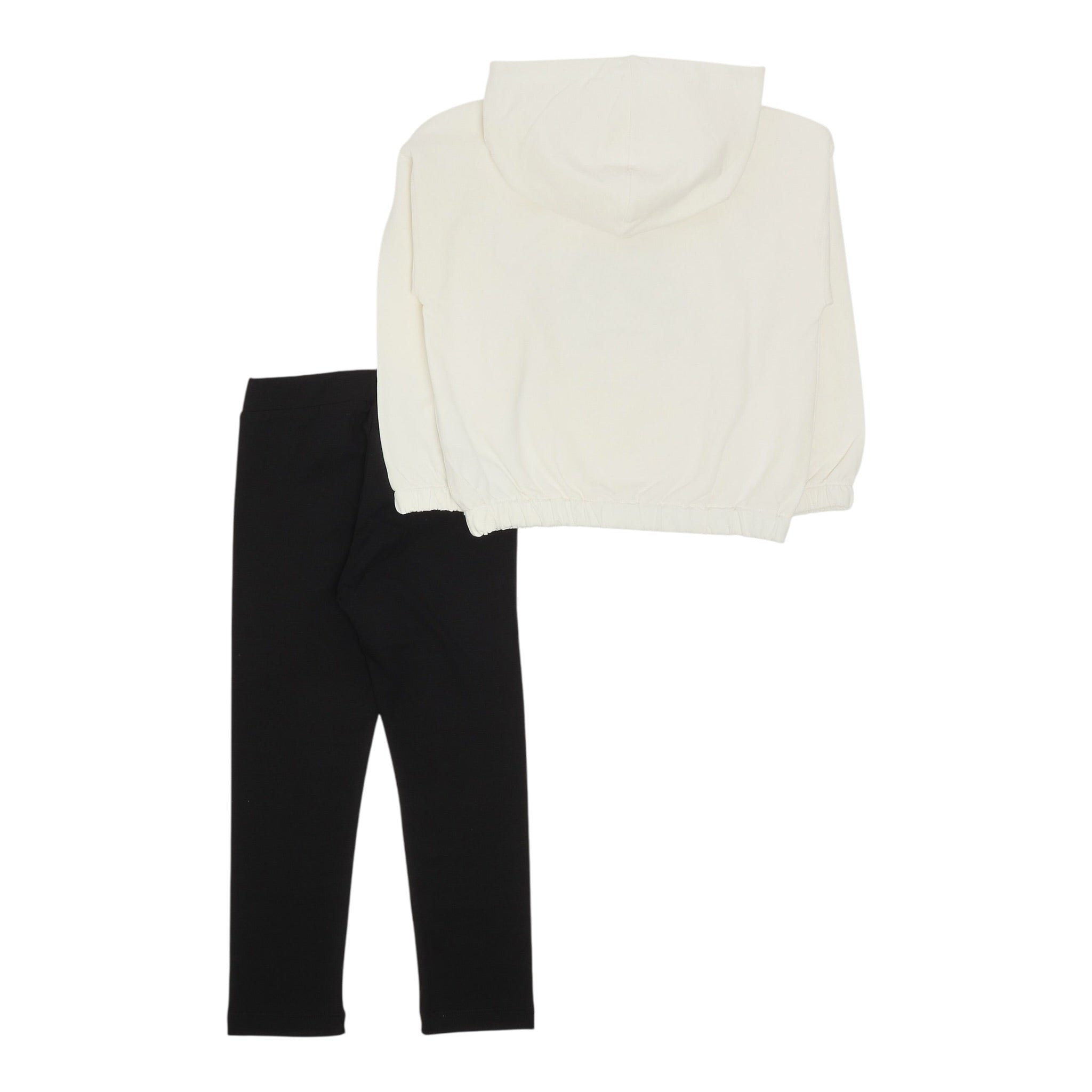 Moschino Completo 2 Pezzi Felpa-Leggins Bicolore Bianco/Nero per Bambina HDK03 BIANCO/NERO MOSCHINO 