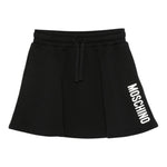 Moschino Gonna tinta unita con Logo Nero per Bambina HDK042 NERO MOSCHINO 