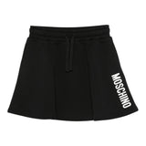 Moschino Gonna tinta unita con Logo Nero per Bambina HDK042 NERO MOSCHINO 