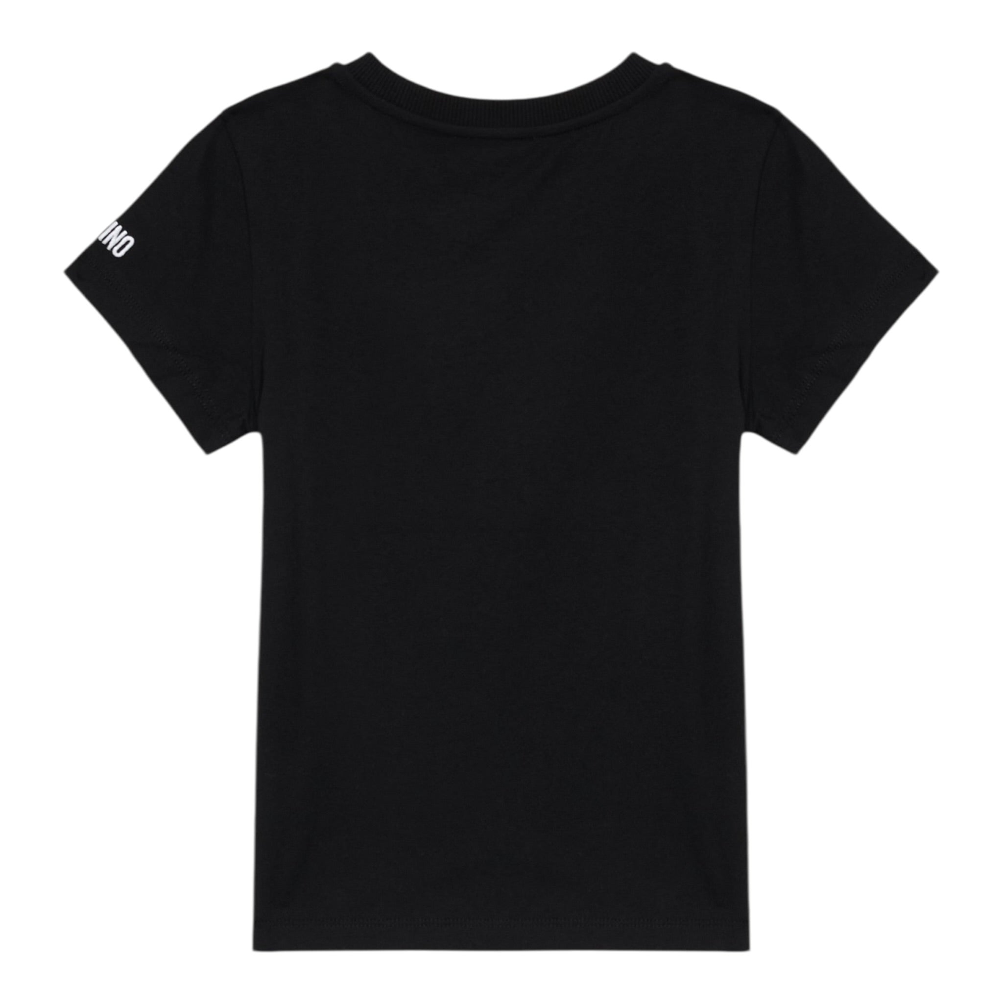 Moschino T-Shirt Girocollo tinta unita Nero per Bambino HDM06V NERO MOSCHINO 
