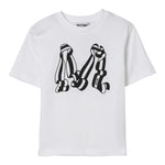 Moschino T-Shirt Girocollo tinta unita con Stampa Bianco per Bambino HDM06W BIANCO MOSCHINO 