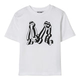 Moschino T-Shirt Girocollo tinta unita con Stampa Bianco per Bambino HDM06W BIANCO MOSCHINO 