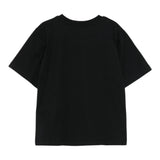Moschino T-Shirt Girocollo tinta unita con Stampa Nero per Bambino HDM06W NERO MOSCHINO 