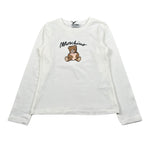 Moschino Shirt Girocollo tinta unita con Stampa Bianco per Bambina HDO010 BIANCO MOSCHINO 
