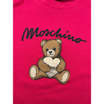 Moschino Shirt Girocollo tinta unita con Stampa Fuxia per Bambina HDO010 FUXIA MOSCHINO 