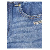 Moschino Jeans tinta unita con Girovita Regolabile Blu per Bambina HDP06MX BLU MOSCHINO 
