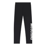Moschino Leggins tinta unita con Logo Nero per Bambina HDP06RX NERO MOSCHINO 