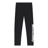 Moschino Leggins tinta unita con Logo Nero per Bambina HDP06RX NERO MOSCHINO 