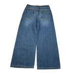 Moschino Jeans tinta unita Modello A Palazzo con Stampa Blu per Bambina HDP078 BLU MOSCHINO 