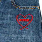 Moschino Jeans tinta unita Modello A Palazzo con Stampa Blu per Bambina HDP078 BLU MOSCHINO 