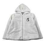 Moschino Pelliccia Tintaunita con Zip E Cappuccio Grigio per Bambina HDS058 GRIGIO MOSCHINO 