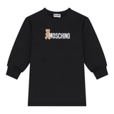 Moschino Abito Girocollo Manica Lunga tinta unita Nero per Bambina HDV0GY NERO MOSCHINO 