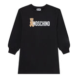 Moschino Abito Girocollo Manica Lunga tinta unita Nero per Bambina HDV0GYX NERO MOSCHINO 