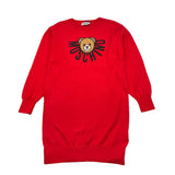 Moschino Abito tinta unita In Maglia con Stampa Rosso per Bambina HDV0GZRR ROSSO MOSCHINO 